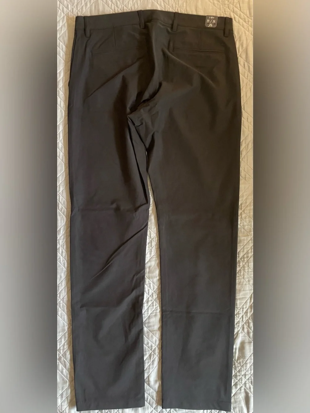 J.CREW 484 Slim-fit tech pant in Black Size 33/32 NWT $128 CG696